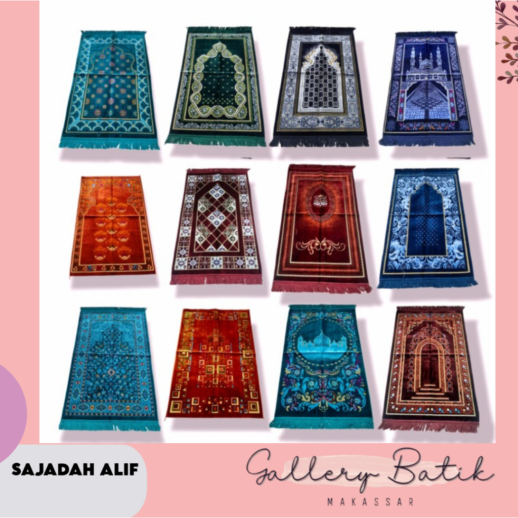 SAJADAH JUMBO ALIF //AL AZAAN Uk 69 x 110cm Premium Quality Tebal dan Besar MAKASSAR [[Gallery Batik
