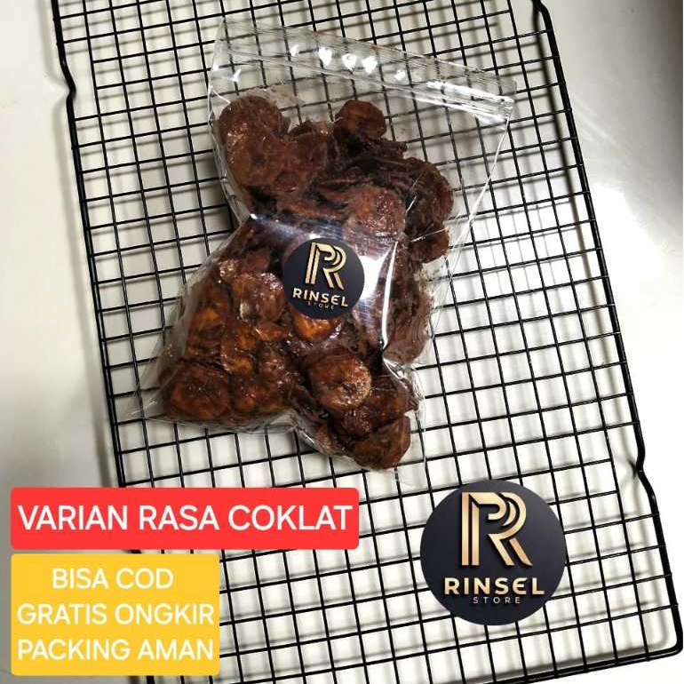 

KERIPIK PISANG LUMER Coklat kemasan 200 gram TERMURAH !!! FULL COKLAT