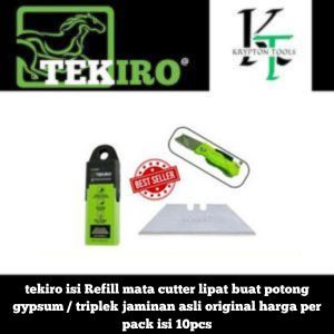 

tekiro isi Refill mata cutter lipat buat potong gypsum / triplek jaminan asli original harga per pack isi 10pcs