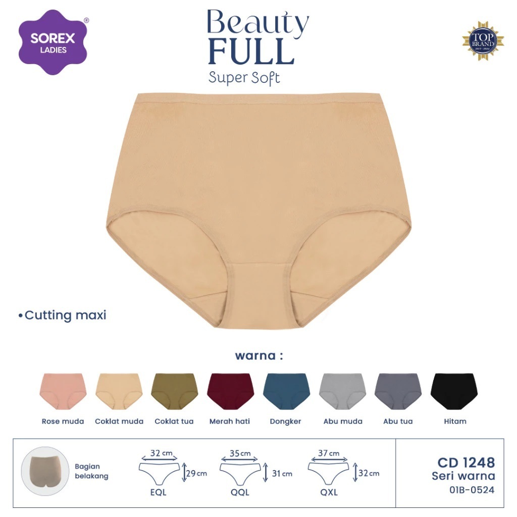 3 PCS CD Sorex Jumbo Sorex Celana Dalam Super Soft ukuran Extra Besar 1248 EQL, QQL, QXL