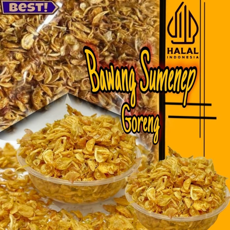 

Bawang goreng sumenep siap saji enak kemasan 1 Kg