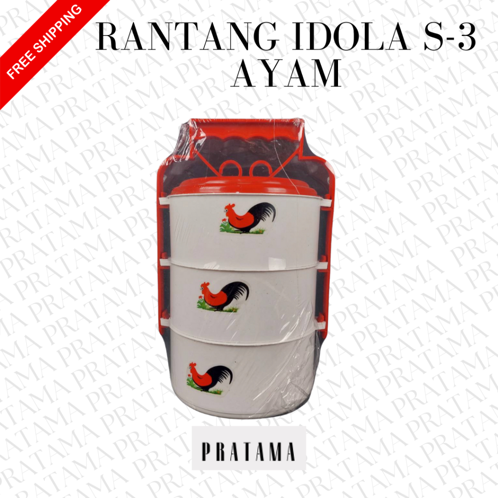 Hot Deals Rantang Plastik Ayam Susun 3 Tebal Putih