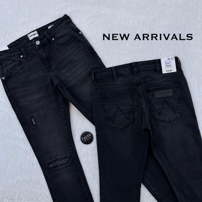 [[NEW & ORIGINAL]]  Wrangler Vegas "STRETCH Ripped Denim, BLACK Wash : C01P24.