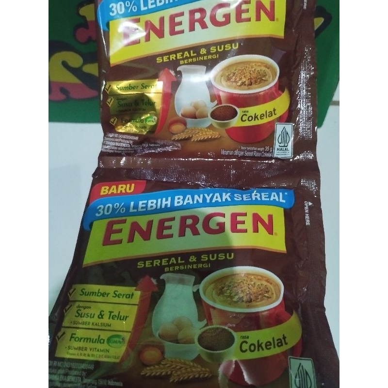 

energen varian rasa coklat dan vanilla isi 10 pcs