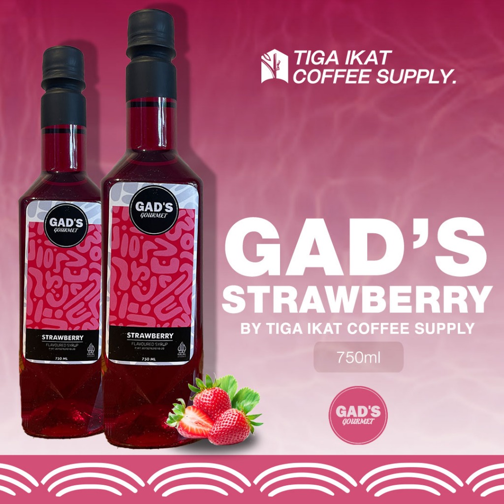 

Gads Sirup Stroberi - Coffee Syrup Flavour Strawberry - 750 ml