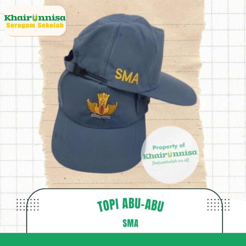 Topi SMA OSIS Abu Abu