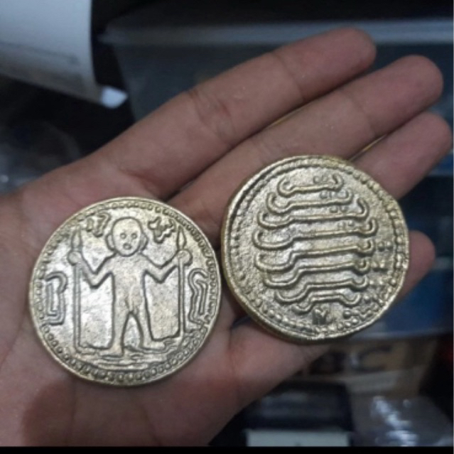 Koin Yasin Kake Tua Tongkat Bahan Kuningan Tahan Karat