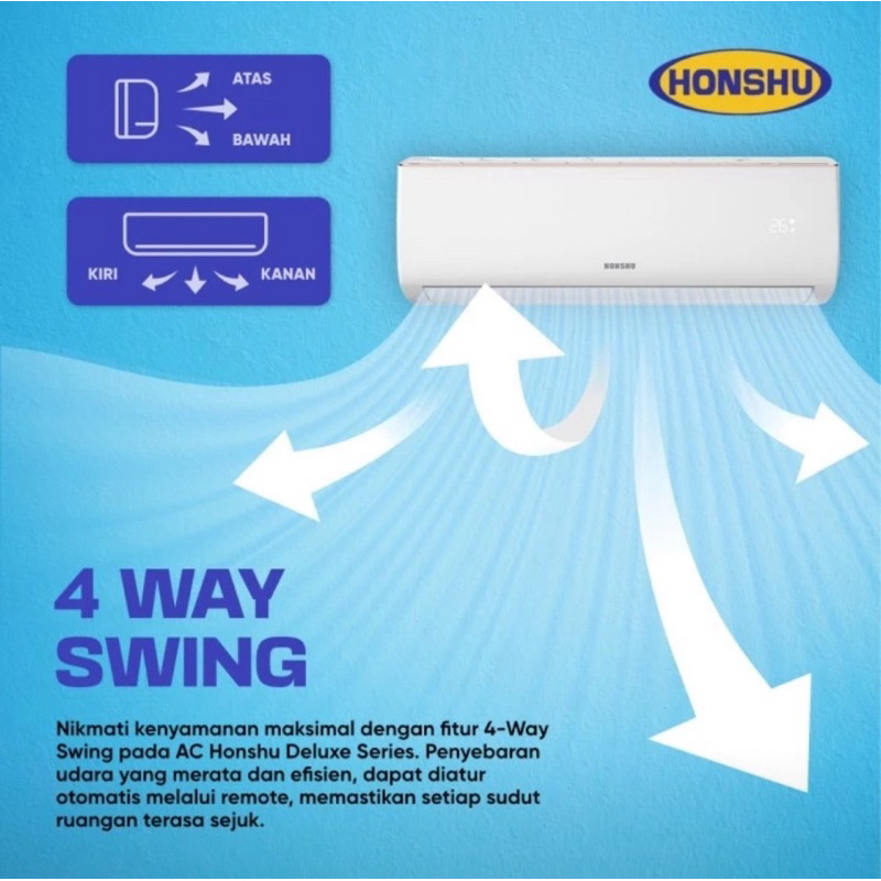 AC HONSHU 1/2PK HSWS05DS DELUXE SERIES FOUR WAYS