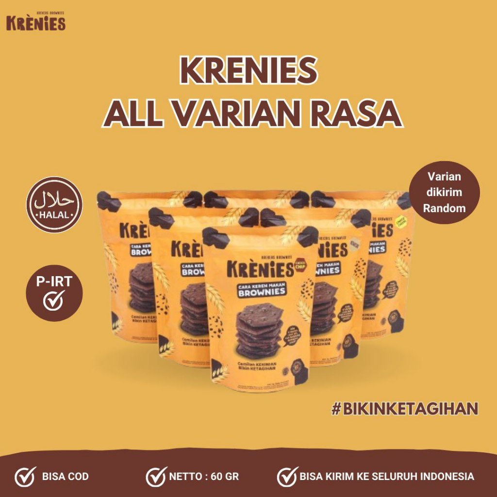 

PROMO KHUSUS LIVE KRENIES - KREKERS BROWNIES POUCH 60 GR