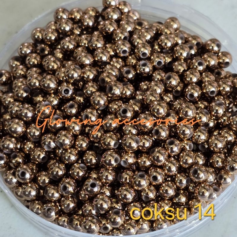 per 1/2.PON (225gr) Mutiara metalik jepang 4mm MUTIARA JEPANG