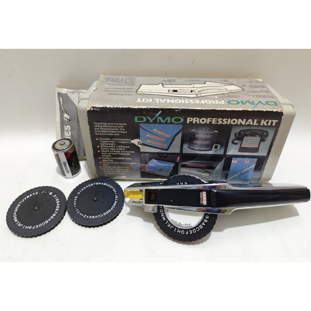 

dymo professional kit tapewriter embosser label tag printer