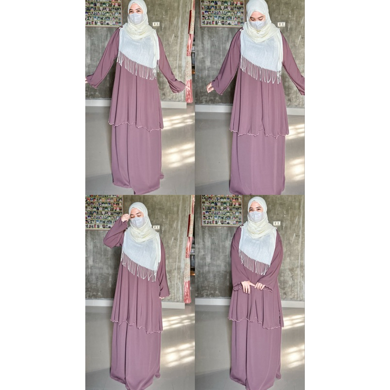 abaya bordir set rok