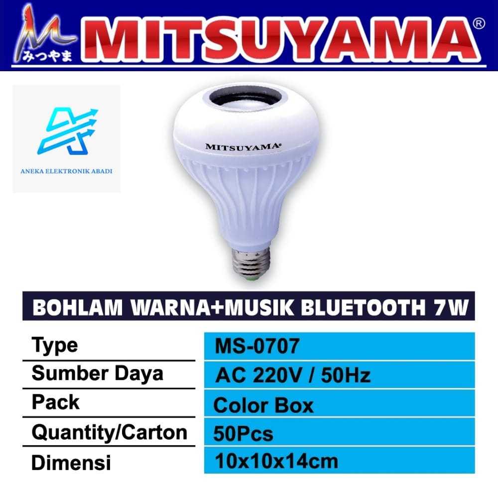 Bola Lampu Musik Mitsuyama Bohlam Musik Bluetooth