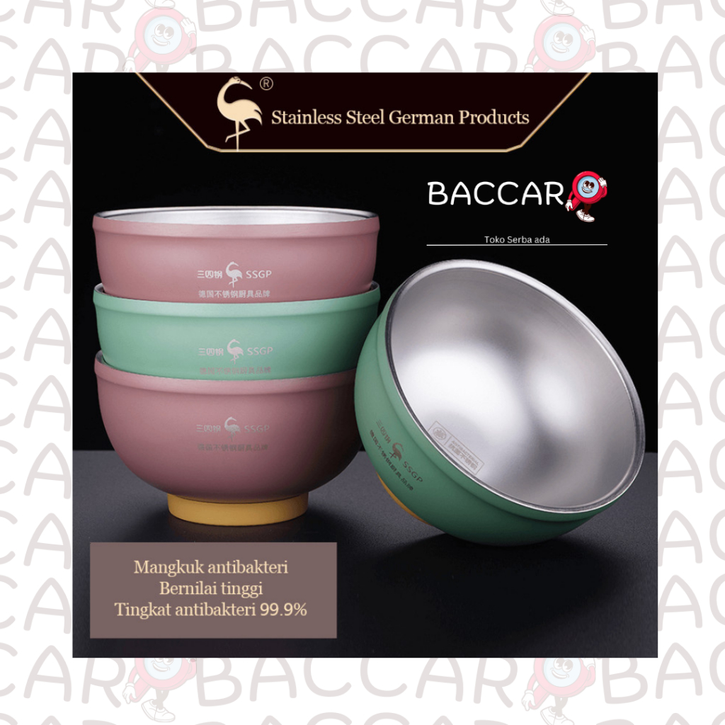 SSGP Mangkok Makan Stainless Steel 304 Anti Karat