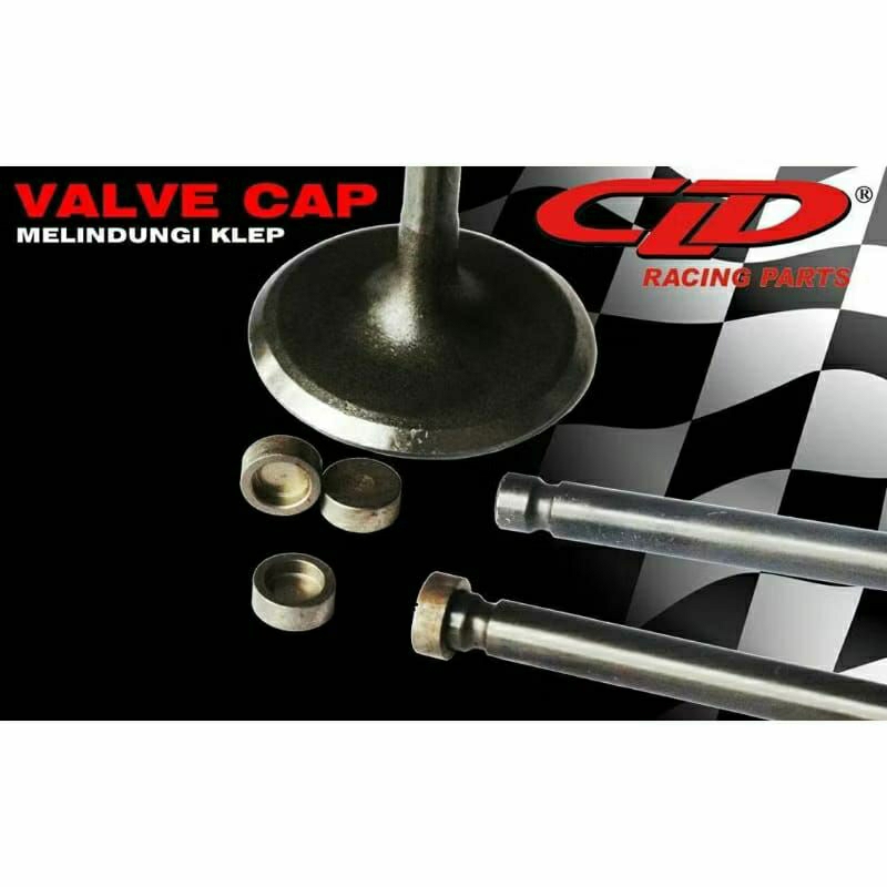 Topi Klep Sim Klep Valve Cup CLD Racing Batang 4,5mm dan 5mm(harga 1Set isi 2biji)