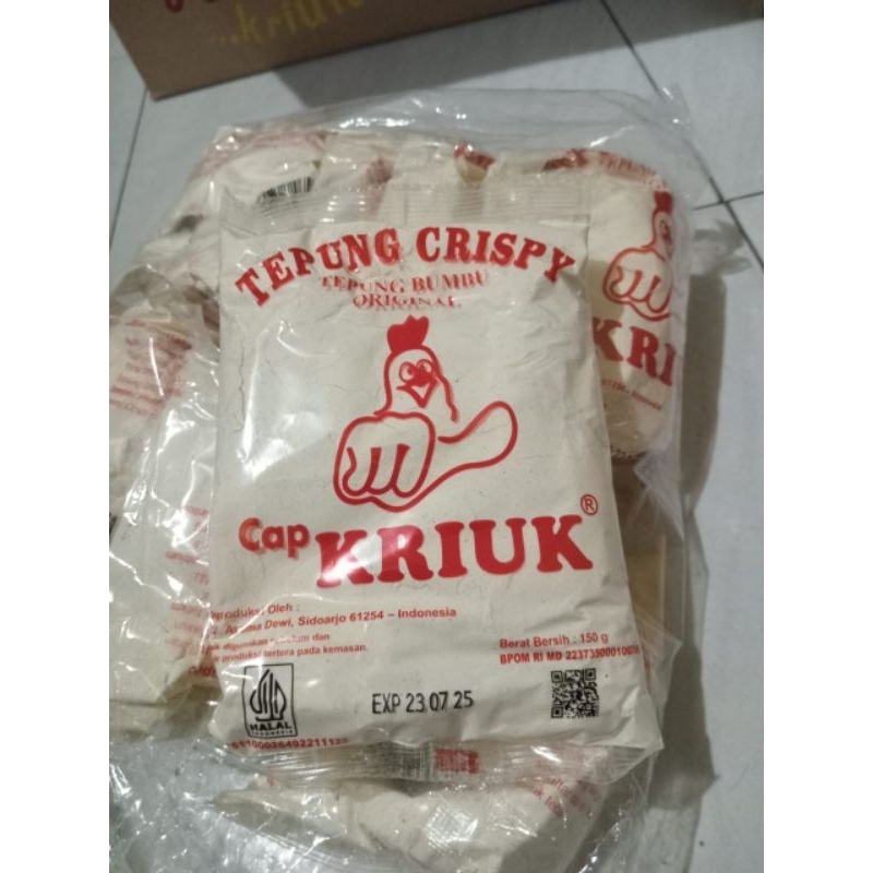 

Tepung bumbu cap KRIUK asli original ( tidak pedas )