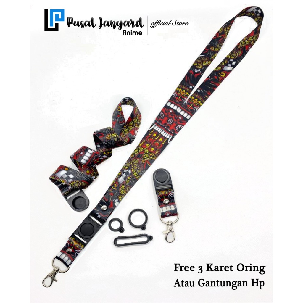

Lanyard/Gantungan kunci/Name Tag dan ID Card Free 0 ring 3pcs bisa ukuran 2cm Full Printing Luar dalam 100% original