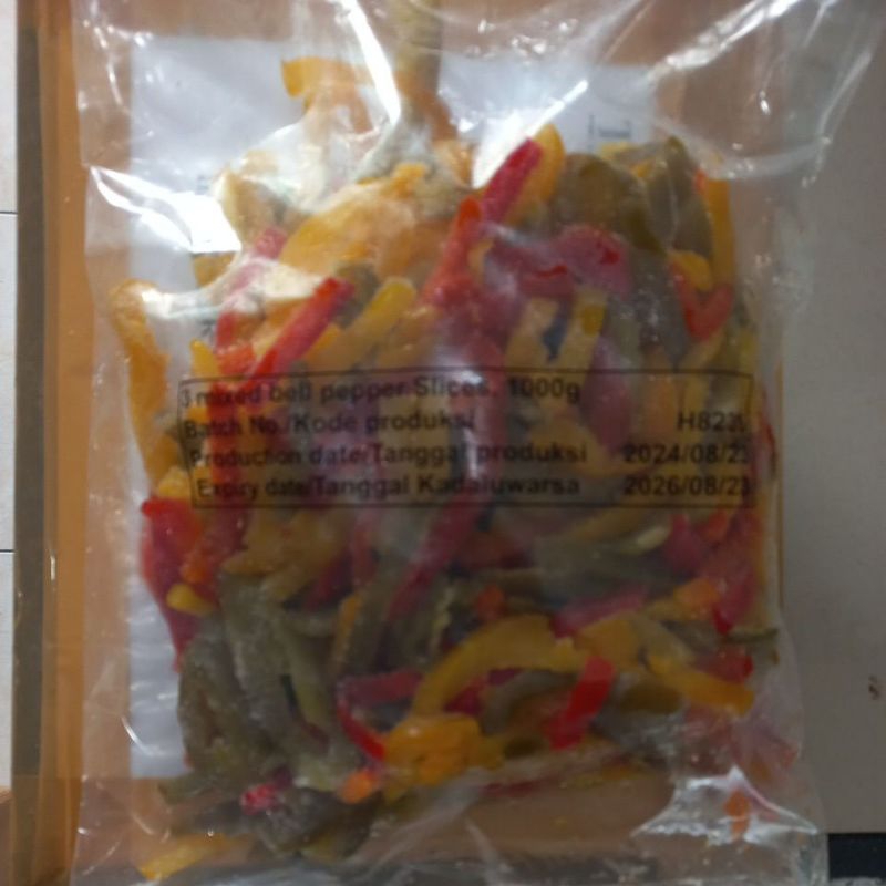 

Paprika Frozen Mix 3 Slice kemasan 1 kg