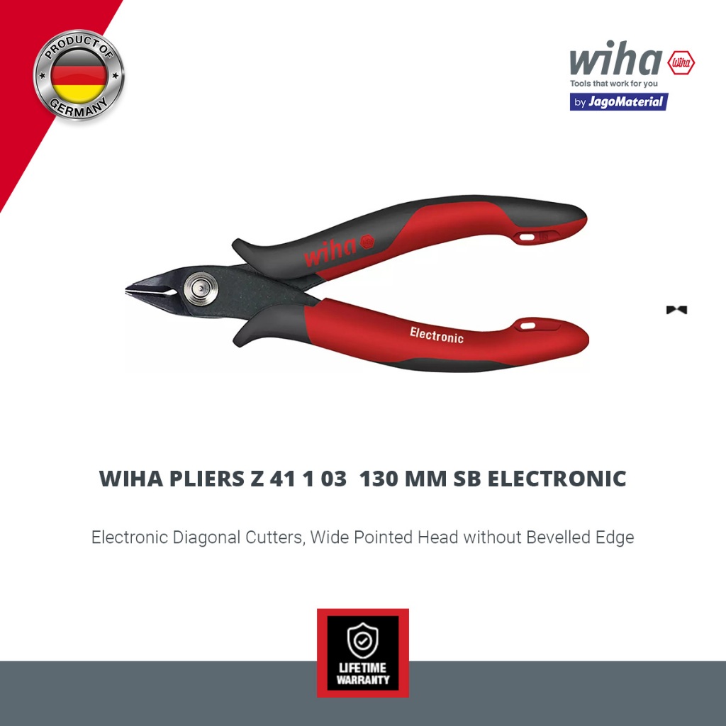Wiha Pliers Z 41 1 03 130mm SB Electronic - Tang