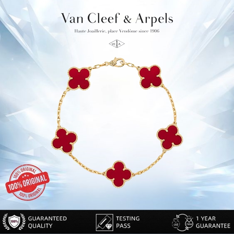 【✅100%original】Van Cleef & Arpels/gelang Van Cleef & Arpels/gelang alhambra original/gelang emas swa