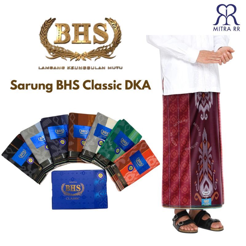 Sarung BHS Classic Gold Motif C 44 DKA | Sarung BHS ORIGINAL Sarung Tenun Dewasa