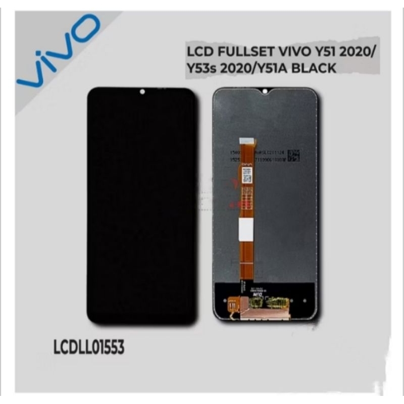 LCD FULLSET VIVO Y51 2020/Y53S/Y33S ORI BLACK