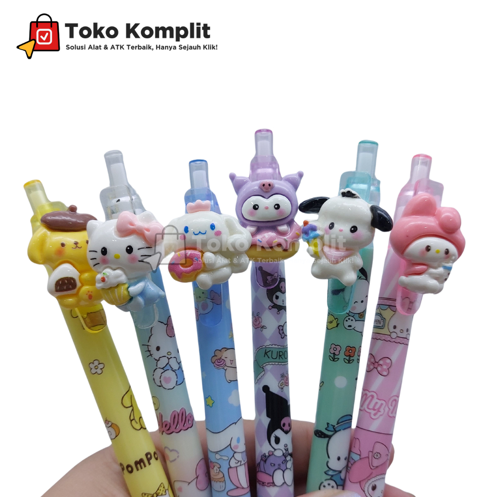 

Komplit - Pena cetek sanrio 8163 hello kitty/pompurin/kuromi/pena sanrio lucu
