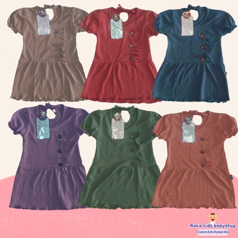 DRESS RIB PREMIUM / HEN HAO DRESS RIB / DRESS BAYI RIB / DRESS ANAK PEREMPUAN