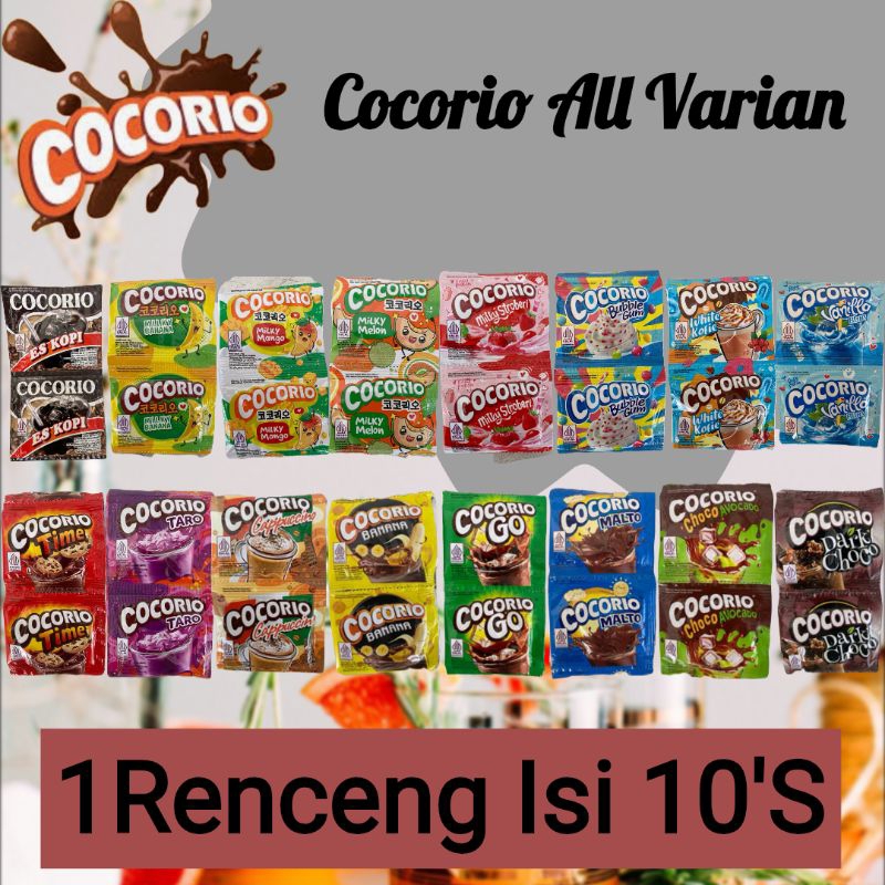 

Cocorio Minuman Serbuk Aneka Rasa 1 Renteng Isi 10