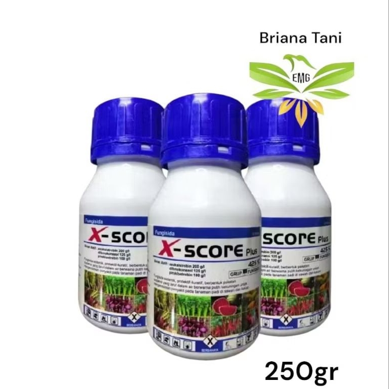 Fungisida X SCORE PLUS 425 SC 250 ml Azoksistrobin 200g/l Difenokonazol 125g/l Piraklostrobin 100g/l