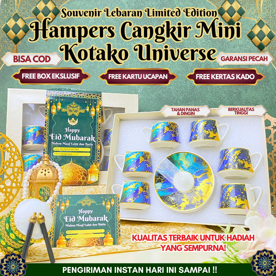 

Cangkir Set Tatakan Keramik UNIVERSE Hampers Gelas Keramik Souvenir Mug Kopi Kado Gift Birthday Wedding Chinese Tea Set Wedding Sangjit Teapai