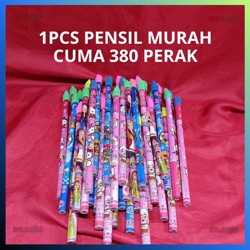 

1PCS PENSIL MURAH LAPISAN PLASTIK WARNA WARNI