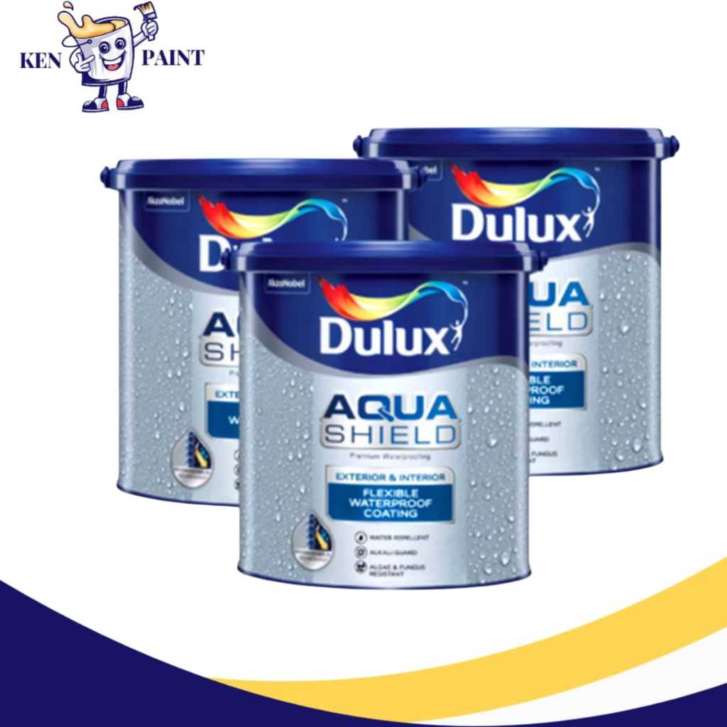 DULUX AQUA SHIELD 1 KG / CAT TEMBOK WATERPROOF ANTI BOCOR ANTI AIR