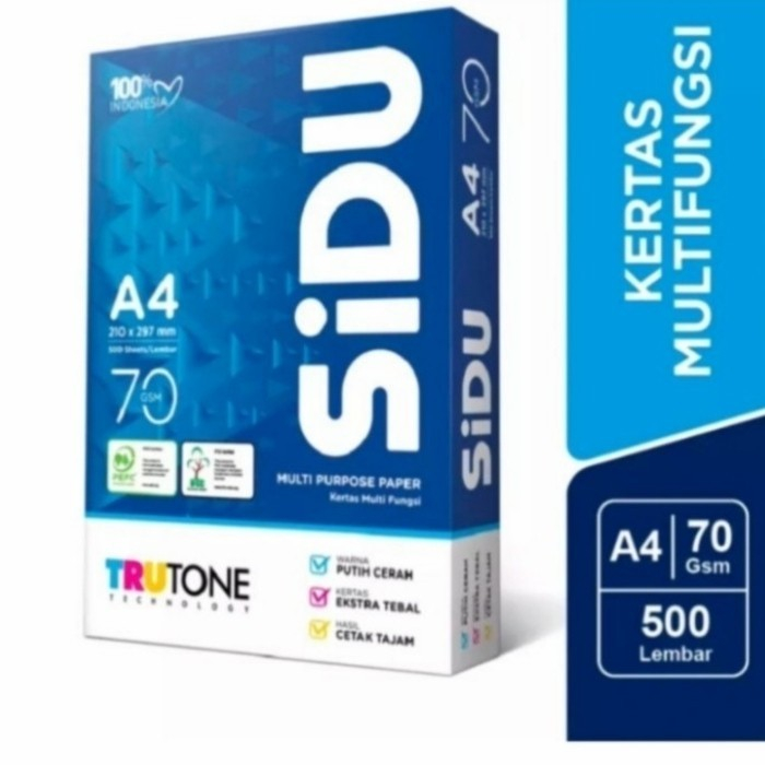

(1RIM=500Lbr) Kertas Print / Fotocopy Kertas HVS A4 (SIDU A4 70gr)