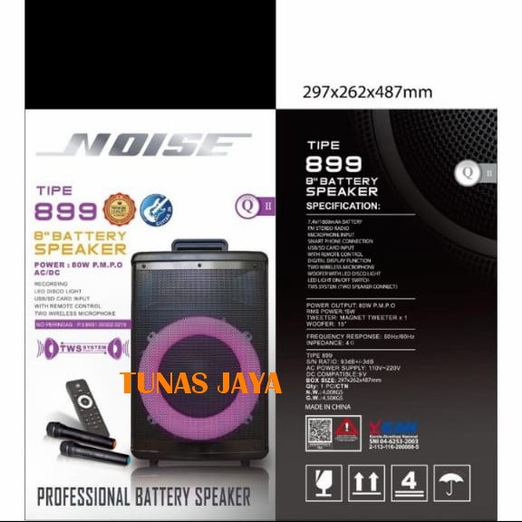 NOISE Speaker 899 Q / 899QII / 899 QII 8 inch Bluetooth Portable Meeting Wireless Original Noise