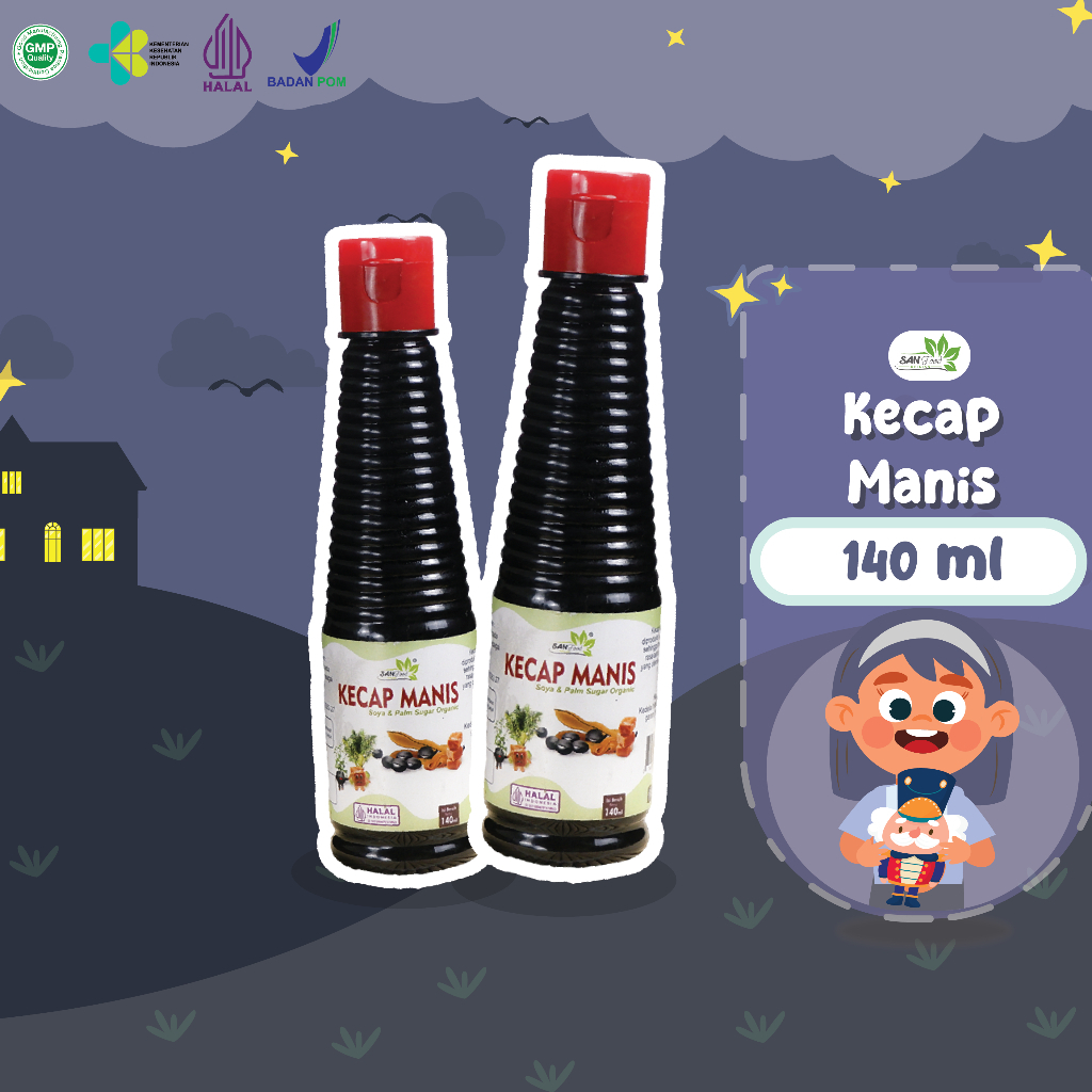 

Sanfood Indonesia Kecap Manis 140ml Sweet Sauce Non MSG Tanpa Pengawet MPASI w22