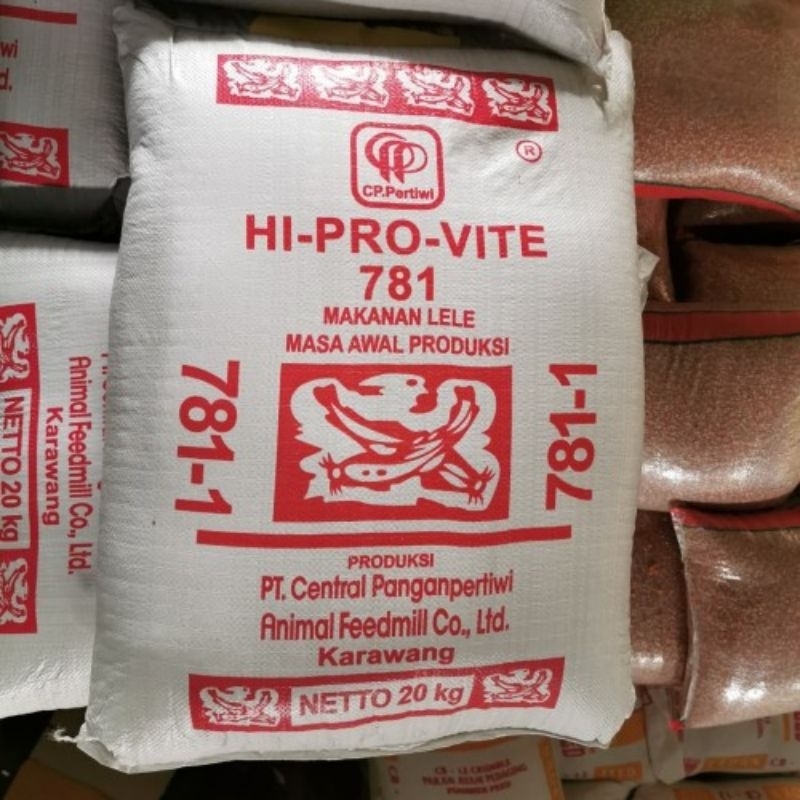 1 Karung Berat 20kg Hi Pro Vite 781 - 1 Pakan Ikan Lele Pelet Ikan Nila Pakan Lele Pelet Gurame