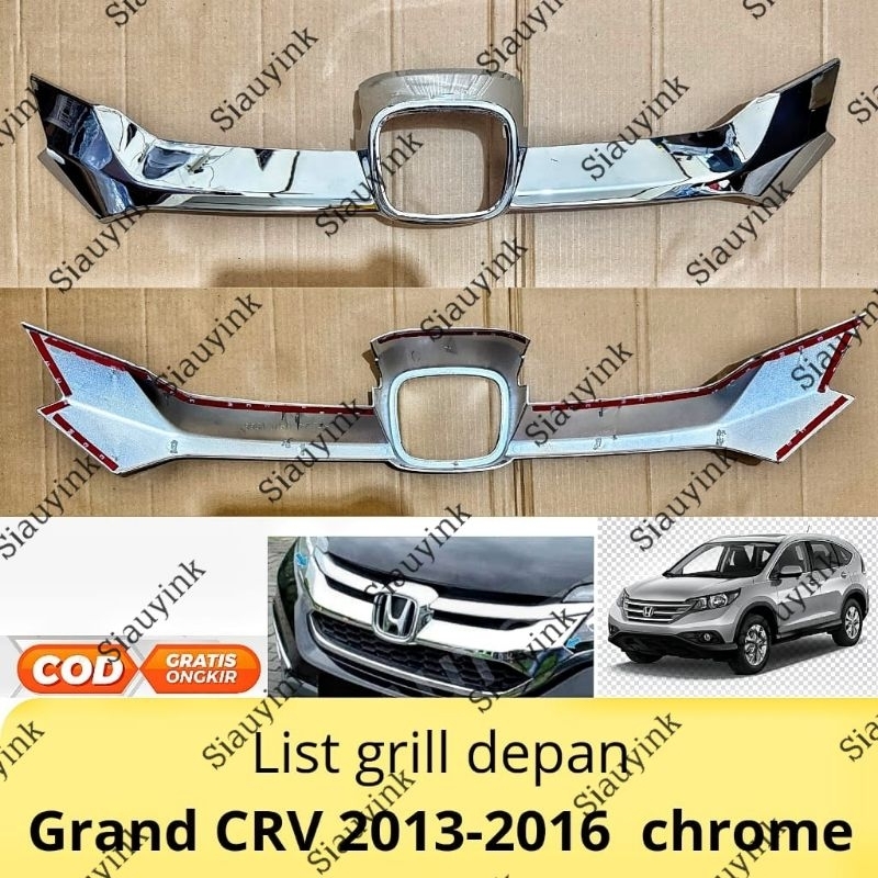 cover Grill depan Grand CRV 2013 2014 2015 2016 Prestige chrome