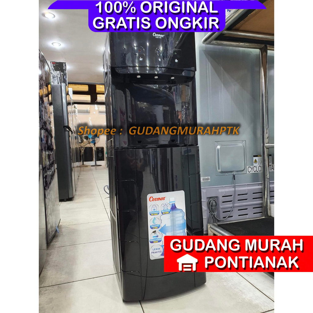 Dispenser Galon Bawah Cosmos 3 Kran Original Normal , Panas dan Dingin Es CWD-7601 CWD7601 CWD 7601