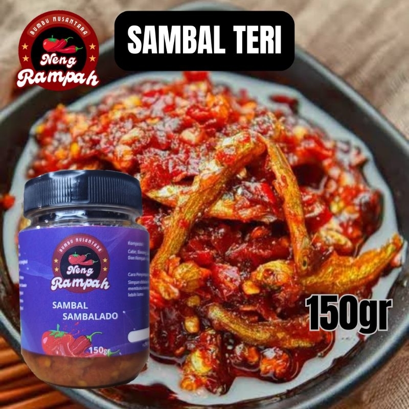 

Sambal Teri 150gr, Neng Rampah, Siap Saji, Sambalado