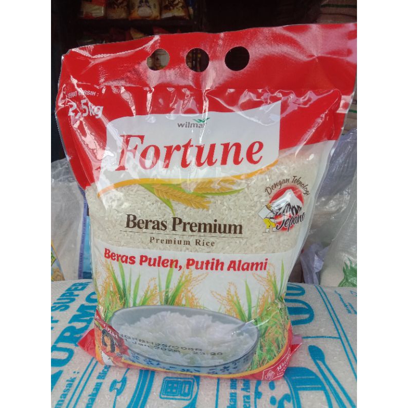 

Beras Fortune Premium 2,5 Kg Pulen dan Murah