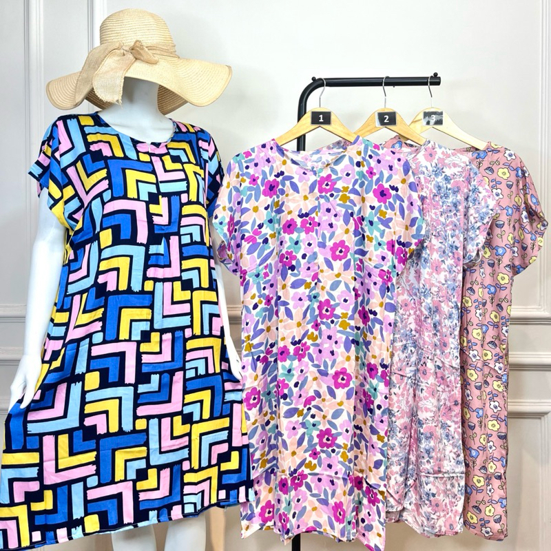 Nareswari / ECER/ RESELLER/ PILIH MOTIF Daster midi zipper / Daster busui / Daster rayon / Daster re