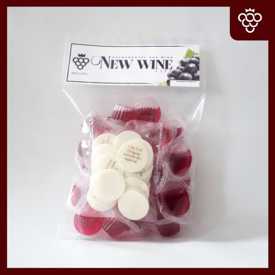 

Anggur Perjamuan Kudus Lite Cup + Hosti Ayat Kecil - Isi 25 baru