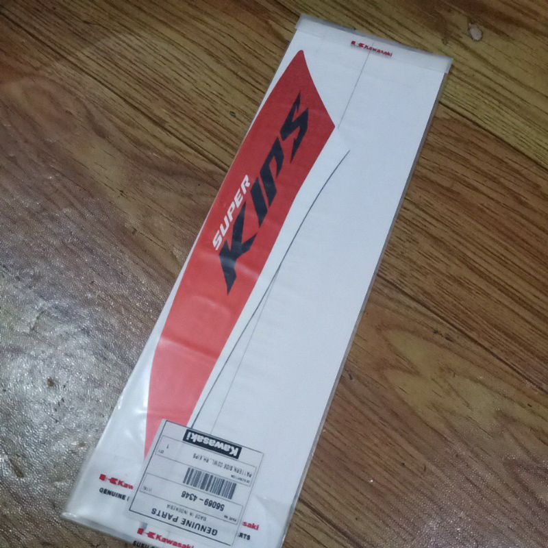 stiker superkips kanan orange ninja rr orange se original kawasaki