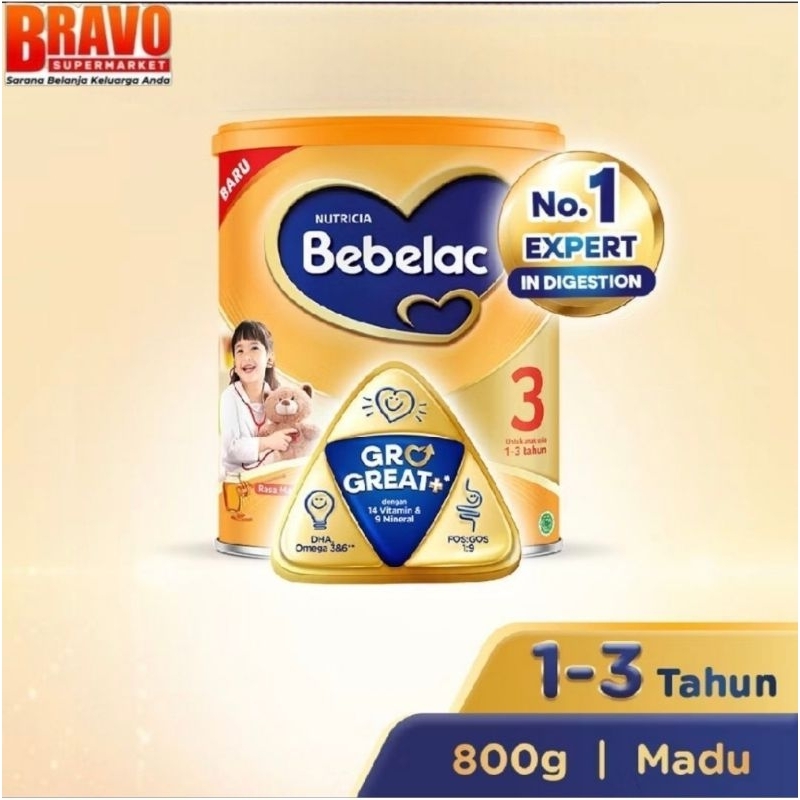 

Bebelac 3 Madu dan Vanila 800 gr Susu Pertumbuhan Bubuk ( Usia 1-3 tahun)