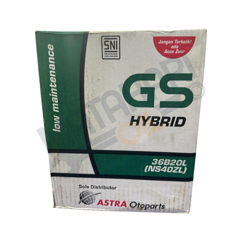 ORIGINAL Aki GS Astra Hybrid NS40ZL (36B20L) 35Ah / Aki Basah Hybrid
