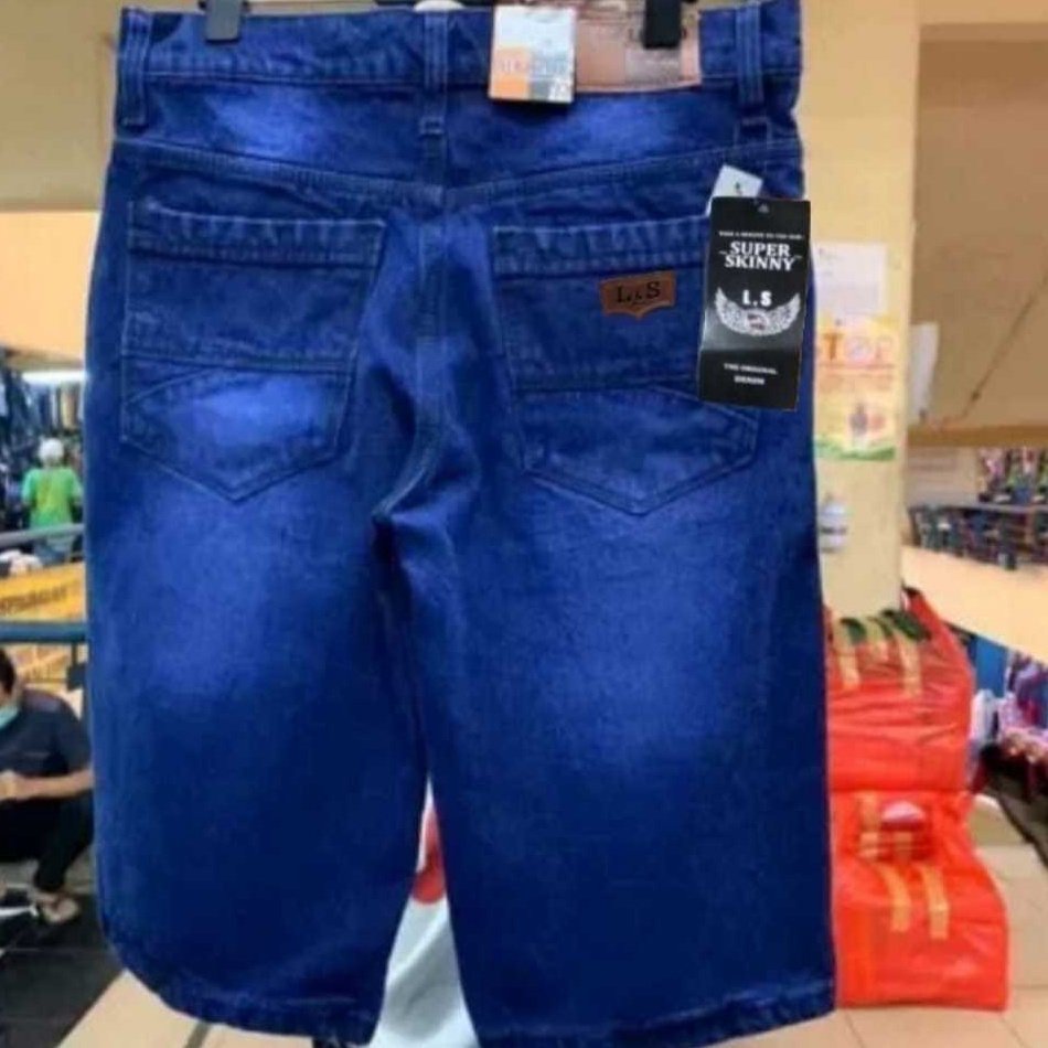 Paling Diminati BAYAR DI TEMPAT PROMO BIG SALE BELANJA DARI SEKARANG Celana Jeans Pendek Biru Pria  