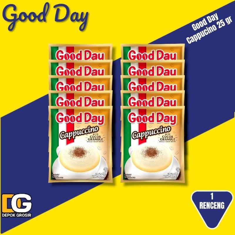 

Good Day Cappucino 1 Renceng isi 10 Sachet