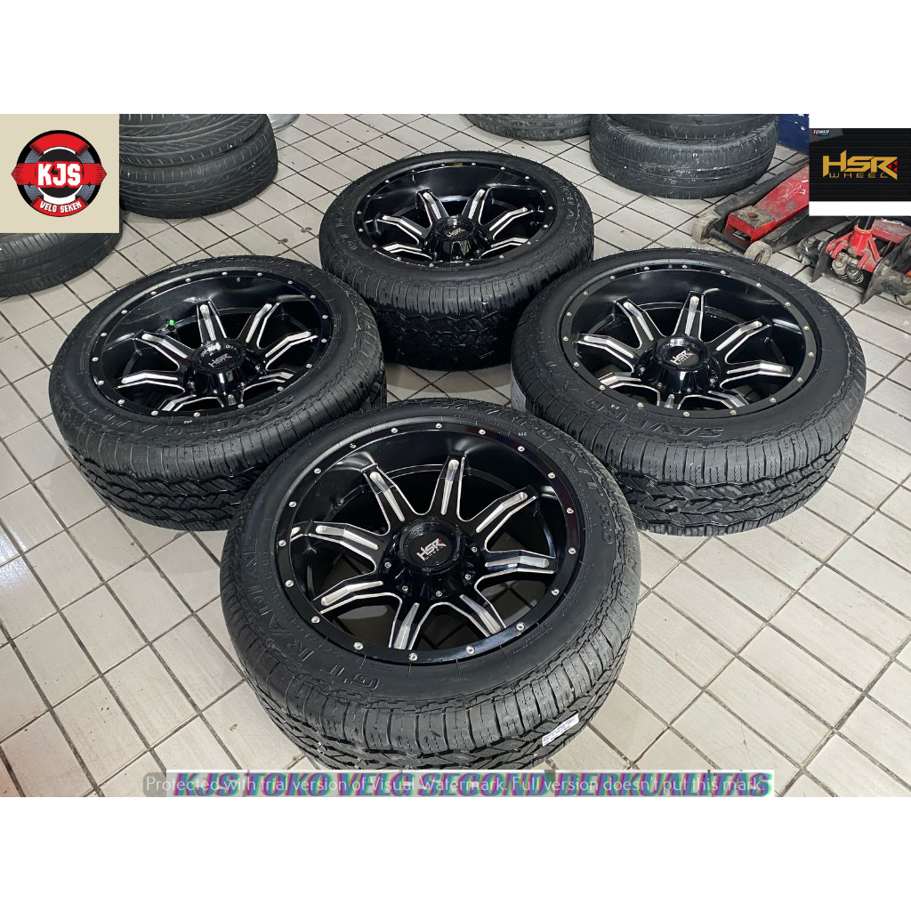VELG RACING SECOND MODEL HSR FG KANIFORO RING 20 PCD 6X139.7 ET25 LEBAR 10 + BAN 265 50 R20 GT RADIA