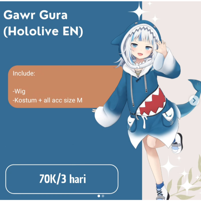 Rental Cosplay Gawr Gura (Hololive EN) HazukiRen Rentcos
